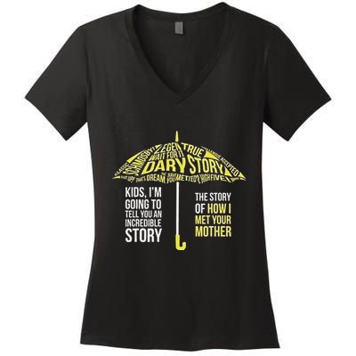 Umbrella Quote Collections How I Met Your Mother Classic Women's V-Neck T-Shirt