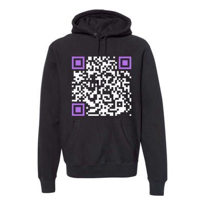 Unique Qrcode With Humorous Hidden Message Premium Hoodie