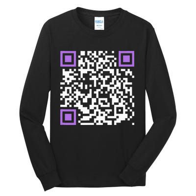 Unique Qrcode With Humorous Hidden Message Tall Long Sleeve T-Shirt