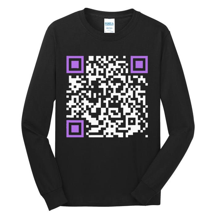 Unique Qrcode With Humorous Hidden Message Tall Long Sleeve T-Shirt