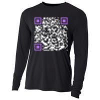 Unique Qrcode With Humorous Hidden Message Cooling Performance Long Sleeve Crew