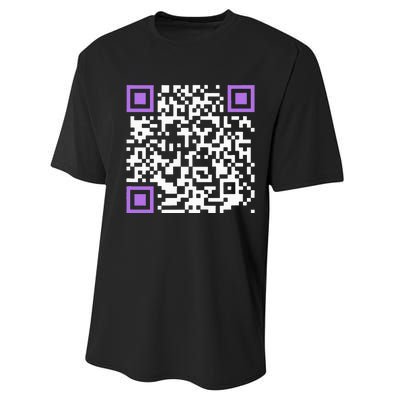 Unique Qrcode With Humorous Hidden Message Performance Sprint T-Shirt