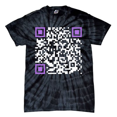 Unique Qrcode With Humorous Hidden Message Tie-Dye T-Shirt