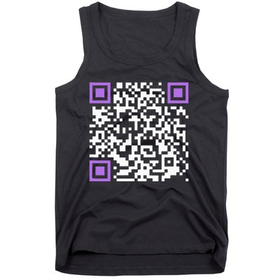 Unique Qrcode With Humorous Hidden Message Tank Top