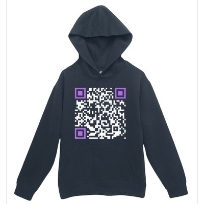 Unique Qrcode With Humorous Hidden Message Urban Pullover Hoodie