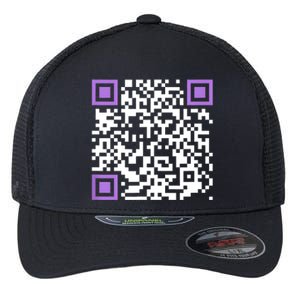 Unique Qrcode With Humorous Hidden Message Flexfit Unipanel Trucker Cap