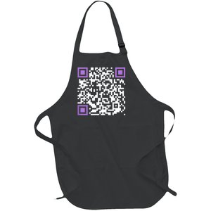 Unique Qrcode With Humorous Hidden Message Full-Length Apron With Pockets