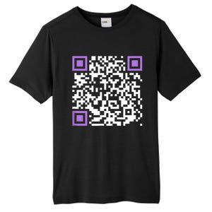 Unique Qrcode With Humorous Hidden Message Tall Fusion ChromaSoft Performance T-Shirt