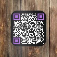 Unique Qrcode With Humorous Hidden Message Coaster