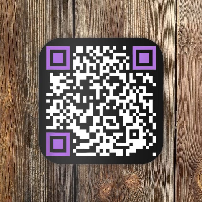 Unique Qrcode With Humorous Hidden Message Coaster