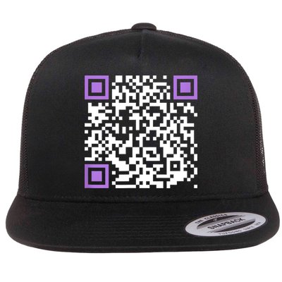Unique Qrcode With Humorous Hidden Message Flat Bill Trucker Hat