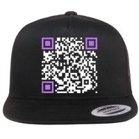 Unique Qrcode With Humorous Hidden Message Flat Bill Trucker Hat