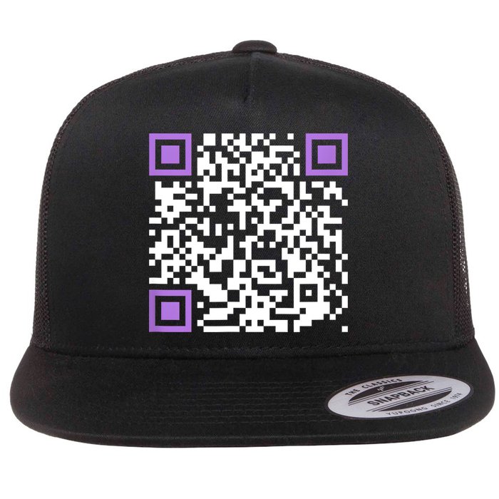 Unique Qrcode With Humorous Hidden Message Flat Bill Trucker Hat