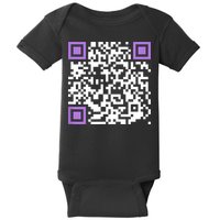 Unique Qrcode With Humorous Hidden Message Baby Bodysuit