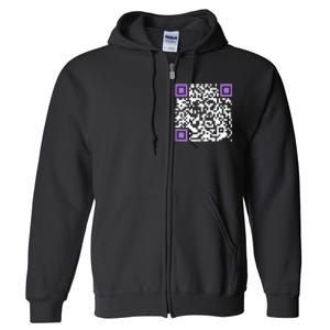 Unique Qrcode With Humorous Hidden Message Full Zip Hoodie