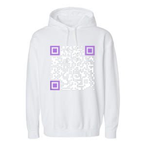 Unique Qrcode With Humorous Hidden Message Garment-Dyed Fleece Hoodie