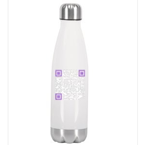 Unique Qrcode With Humorous Hidden Message Stainless Steel Insulated Water Bottle