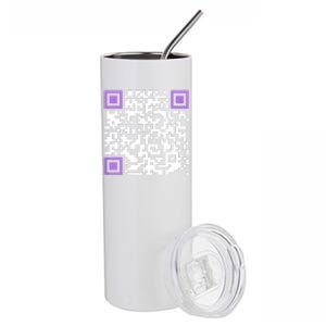 Unique Qrcode With Humorous Hidden Message Stainless Steel Tumbler