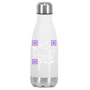 Unique Qrcode With Humorous Hidden Message Stainless Steel Insulated Water Bottle