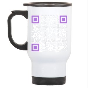 Unique Qrcode With Humorous Hidden Message Stainless Steel Travel Mug