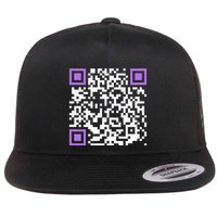 Unique Qrcode With Humorous Hidden Message Flat Bill Trucker Hat