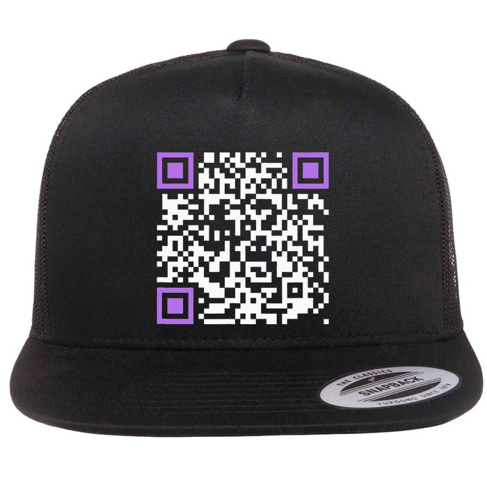Unique Qrcode With Humorous Hidden Message Flat Bill Trucker Hat
