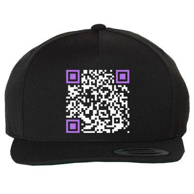 Unique Qrcode With Humorous Hidden Message Wool Snapback Cap