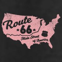 USA Route 66 Main Street Of America  7 Panel Mesh Trucker Snapback Hat