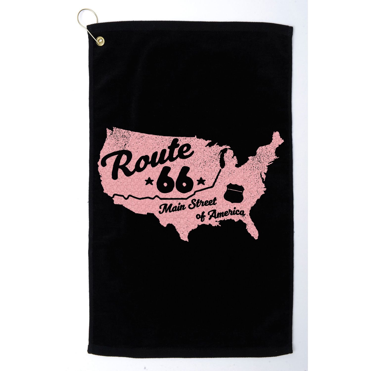 USA Route 66 Main Street Of America  Golf Towel