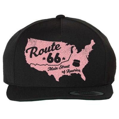 USA Route 66 Main Street Of America  Wool Snapback Cap