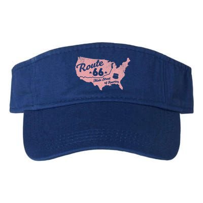 USA Route 66 Main Street Of America  Valucap Bio-Washed Visor