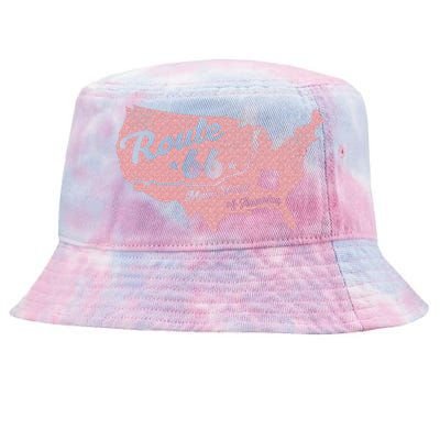 USA Route 66 Main Street Of America  Tie-Dyed Bucket Hat