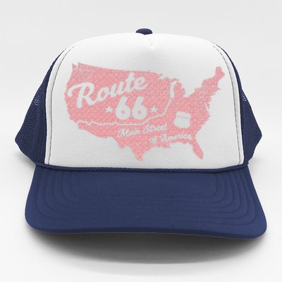 USA Route 66 Main Street Of America  Trucker Hat