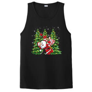 Unique Rock And Roll Santa Claus Guitar Player Christmas Gift PosiCharge Competitor Tank