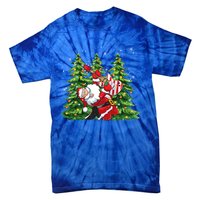 Unique Rock And Roll Santa Claus Guitar Player Christmas Gift Tie-Dye T-Shirt