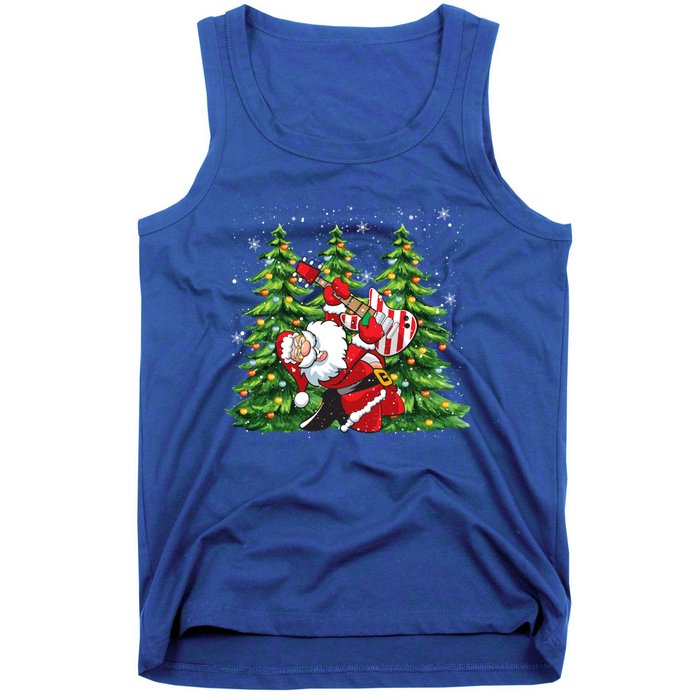 Unique Rock And Roll Santa Claus Guitar Player Christmas Gift Tank Top