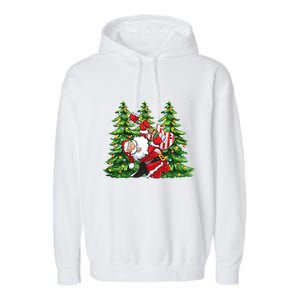 Unique Rock And Roll Santa Claus Guitar Player Christmas Gift Garment-Dyed Fleece Hoodie