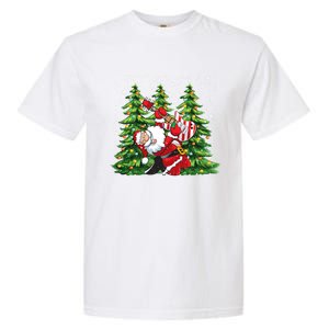 Unique Rock And Roll Santa Claus Guitar Player Christmas Gift Garment-Dyed Heavyweight T-Shirt