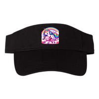 Unicorn Riding Axolotl Kawaii Rainbow Visor