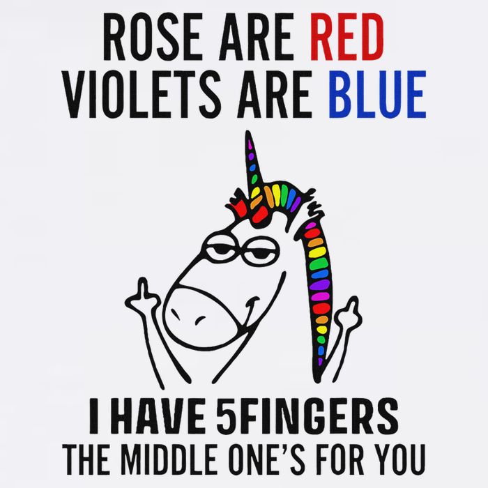 Unicorn Rose Are Red Violets Are Blue I Have 5 Fingers Mug