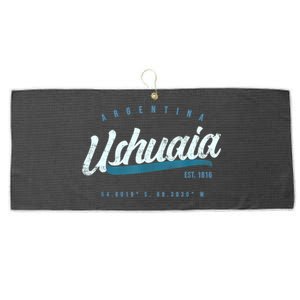 Ushuaia Retro Argentina Meaningful Gift Large Microfiber Waffle Golf Towel