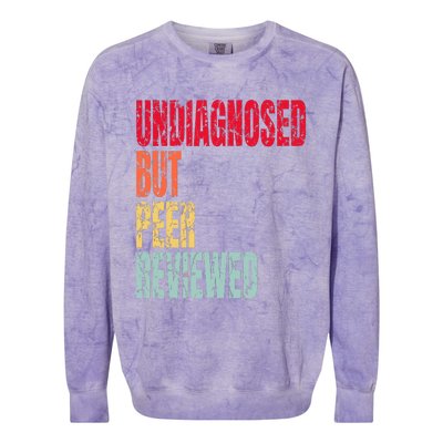 Undiagnosed Retro But Peerreviewed Colorblast Crewneck Sweatshirt