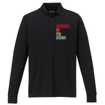 Undiagnosed Retro But Peerreviewed Performance Long Sleeve Polo