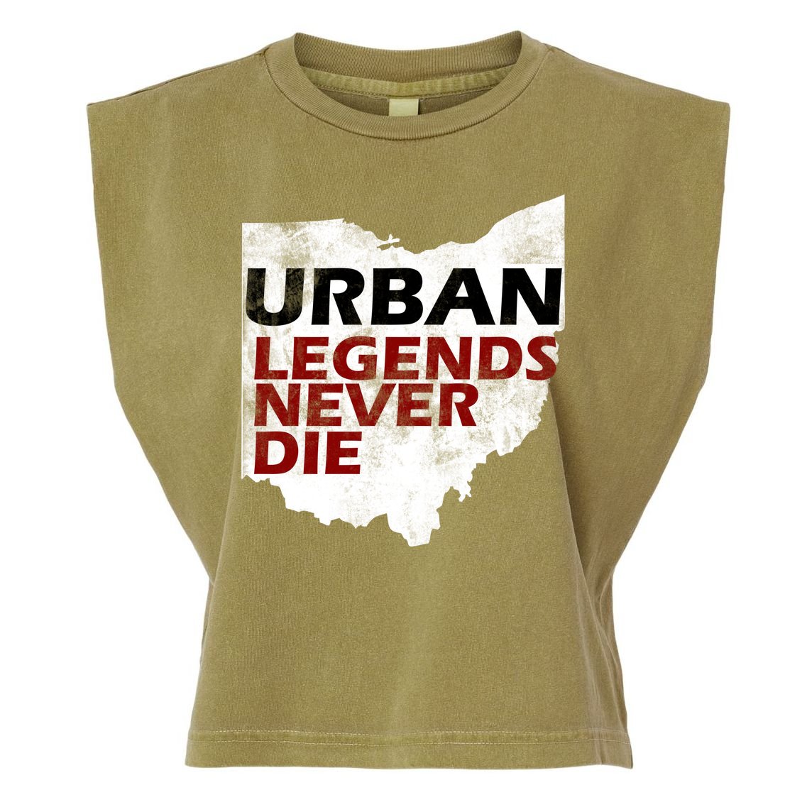 Urban Legends Never Die Garment-Dyed Women's Muscle Tee