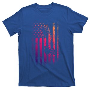 Usa Rock Climbing Flag Patriotic Rock Climber 4th Of July Great Gift T-Shirt