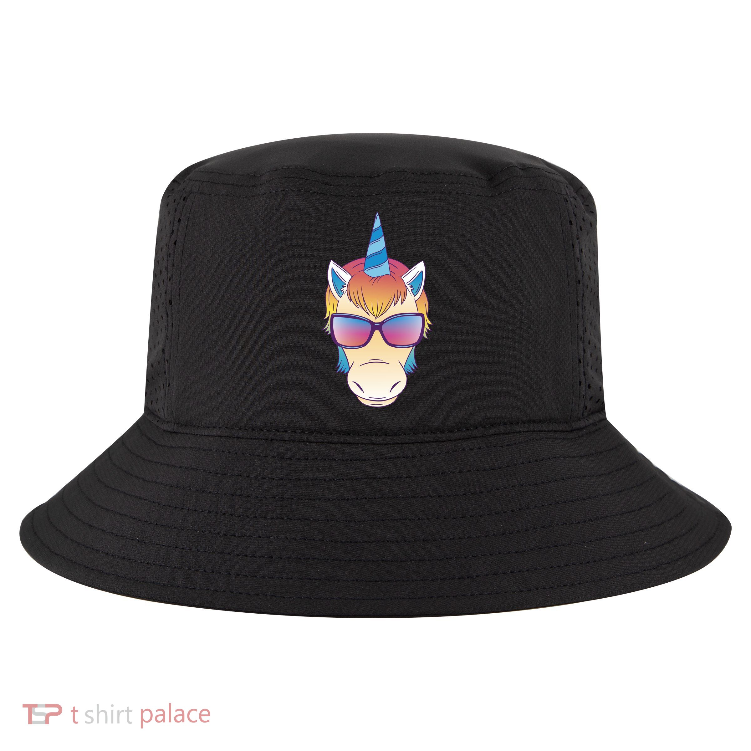 Unicorn Rainbow Cartoon Cool Comfort Performance Bucket Hat