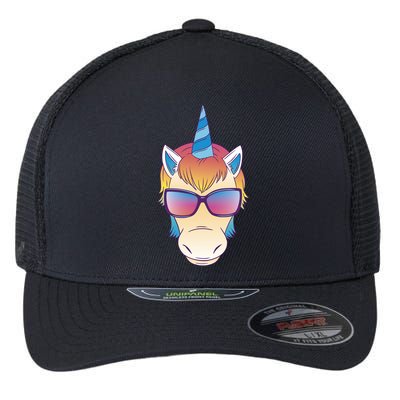 Unicorn Rainbow Cartoon Flexfit Unipanel Trucker Cap