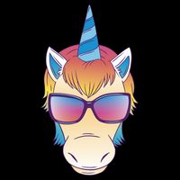 Unicorn Rainbow Cartoon Polo