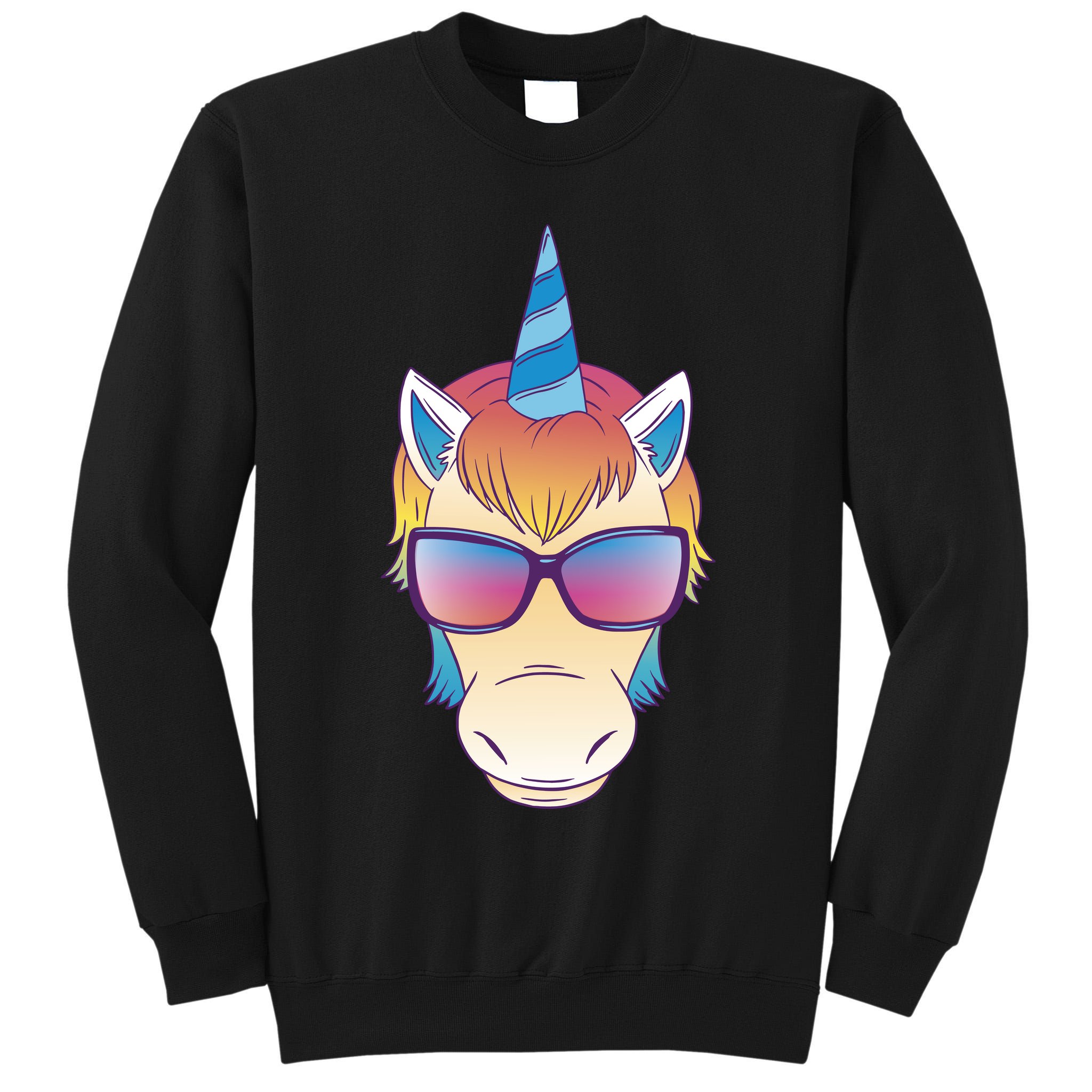 Unicorn Rainbow Cartoon Tall Sweatshirt