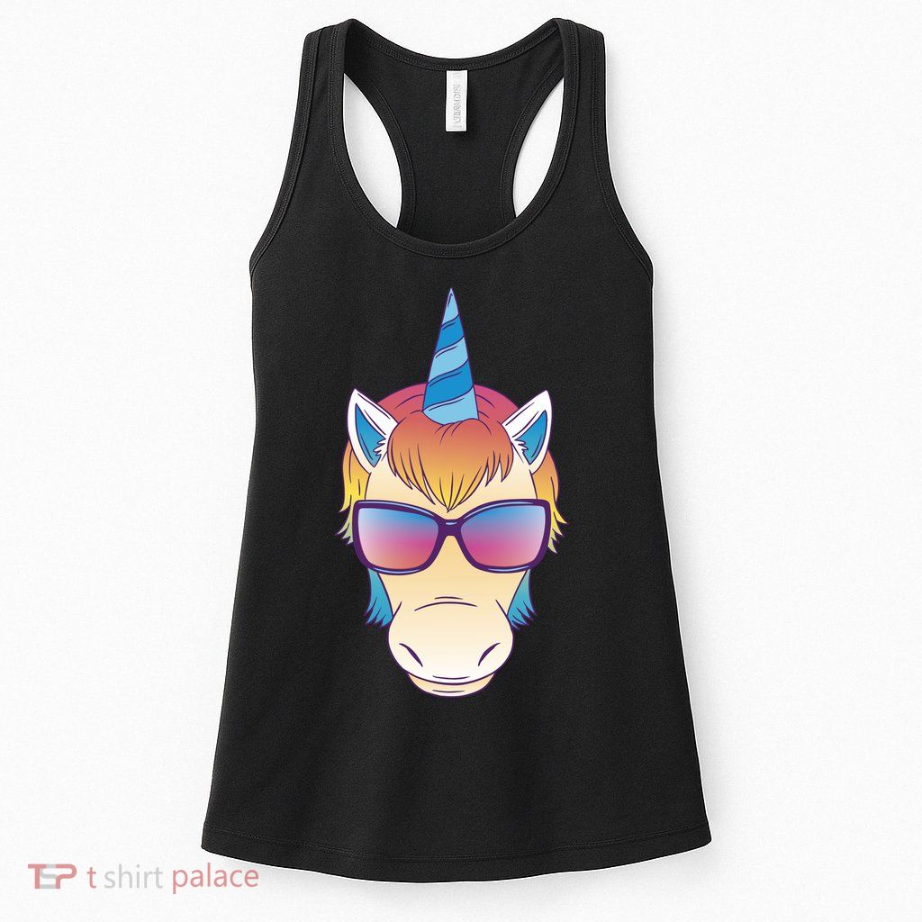 Unicorn Rainbow Cartoon Womens Tank Top
